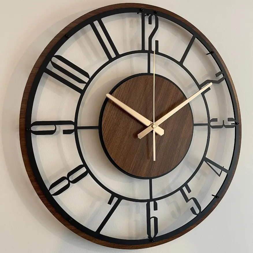 Islamic Wall Art large wooden metal wall clock