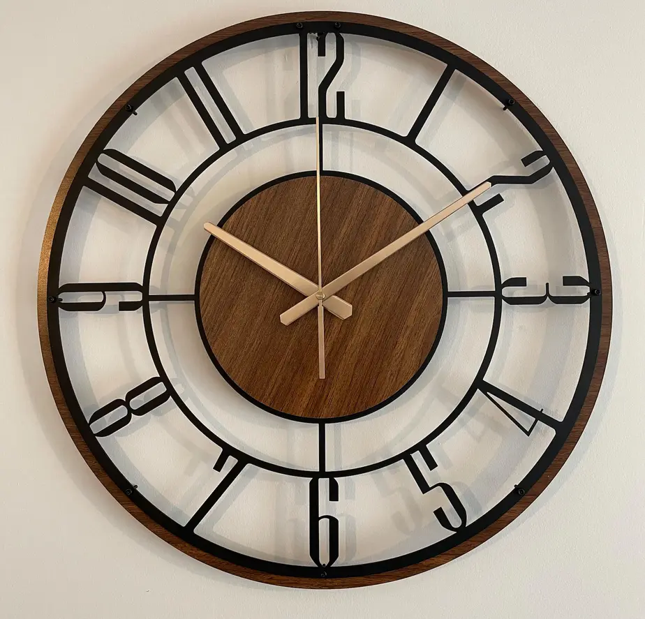 Islamic Wall Art large wooden metal wall clock